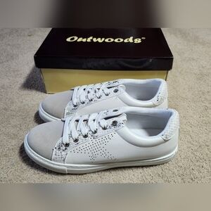 Outwoods White and Gray Women's Sneakers